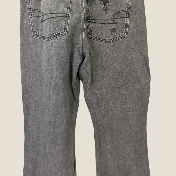 American Eagle 90s Bootcut Jeans Womens Black Cotton Blend Size 14 Short - Picture 7 of 12